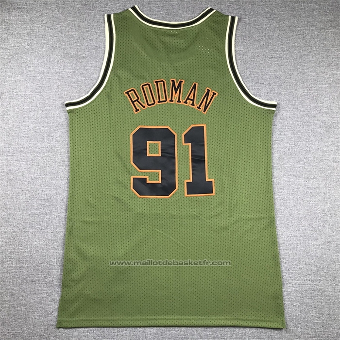 Maillot Chicago Bulls Dennis Rodman #91 Mitchell & Ness 1997-98 Vert